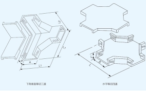 下角垂直等径三通